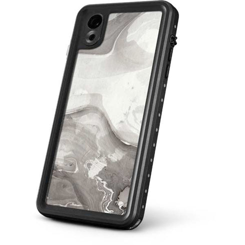 Marbleized Grey iPhone XR Waterproof Case