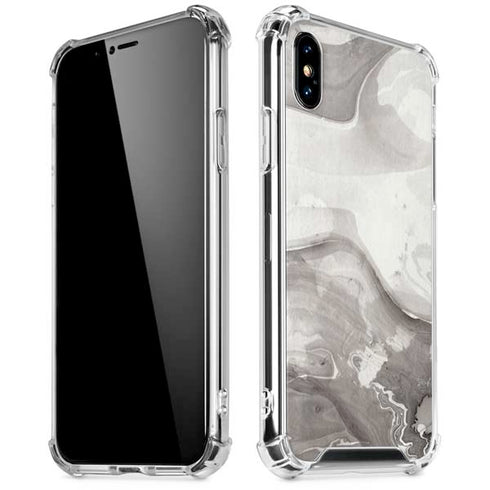 Marbleized Grey iPhone XS Max Clear Case
