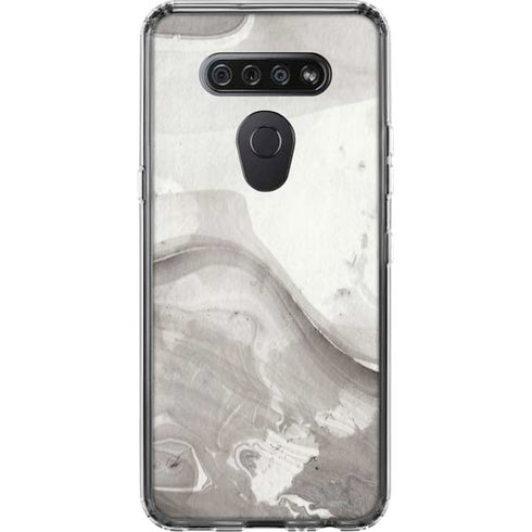 Marbleized Grey LG K51/Q51 Clear Case