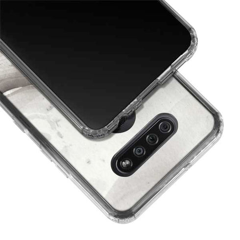 Marbleized Grey LG K51/Q51 Clear Case