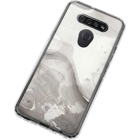 Marbleized Grey LG K51/Q51 Clear Case