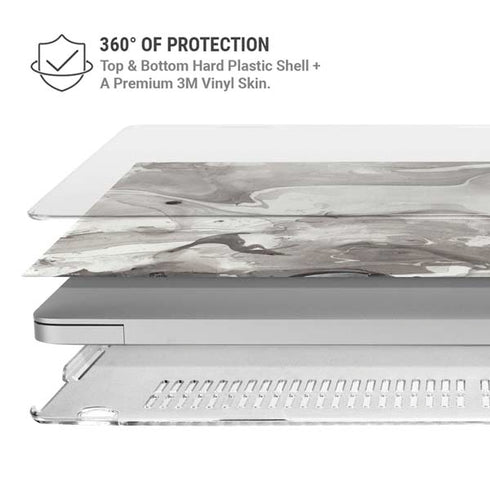 Marbleized Grey MacBook Pro 16in (2019-20) Case plus Skin