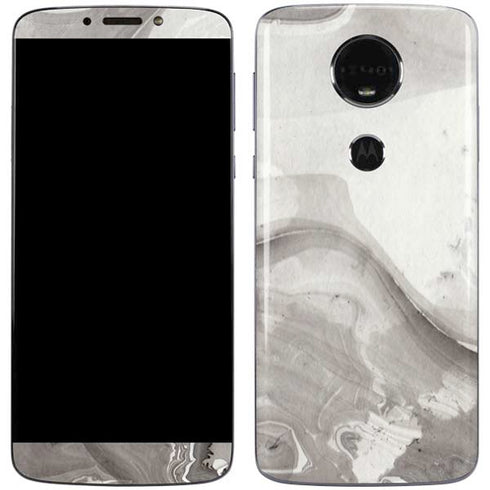 Marbleized Grey Moto E5 Plus Skin
