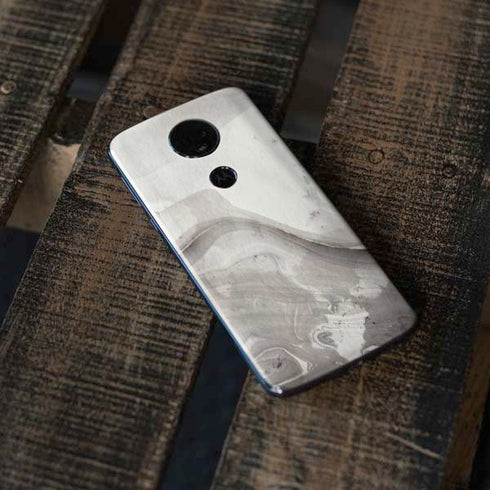 Marbleized Grey Moto E5 Plus Skin