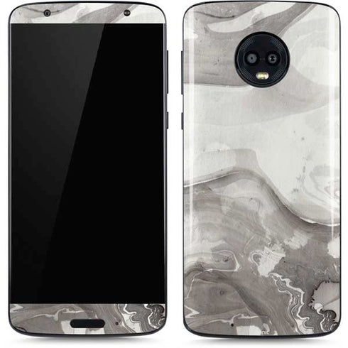 Marbleized Grey Moto G6 Skin
