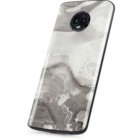 Marbleized Grey Moto G6 Skin