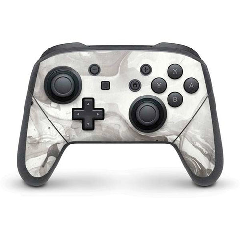 Marbleized Grey Nintendo Switch Pro Controller Skin