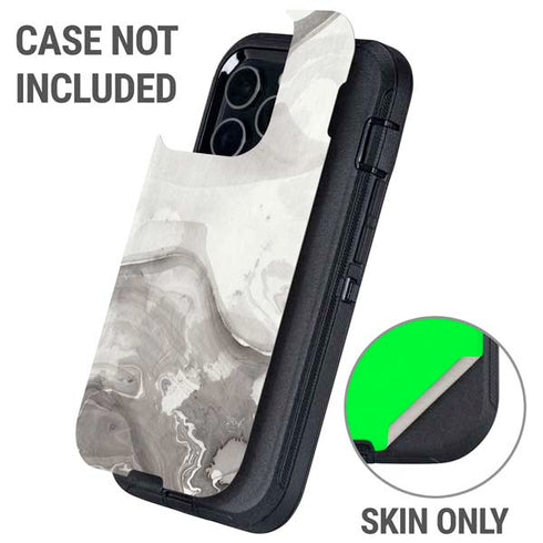 Marbleized Grey Otterbox Defender iPhone Skin