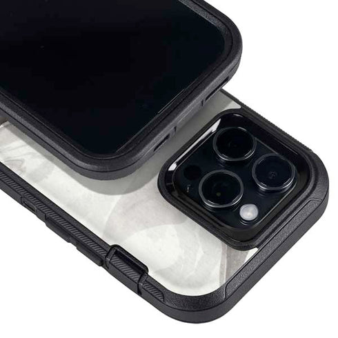 Marbleized Grey Otterbox Defender iPhone Skin