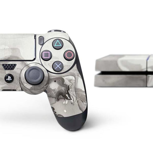 Marbleized Grey PS4 Console and Controller Bundle Skin