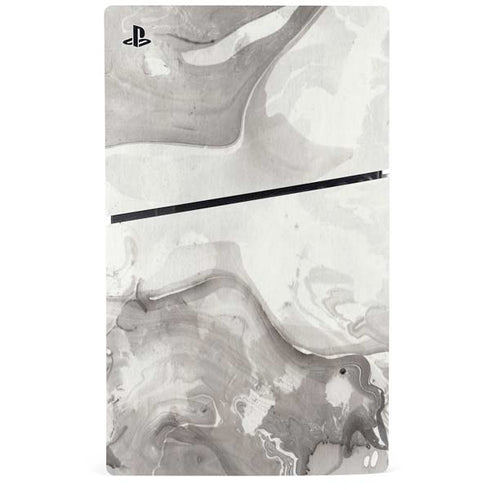 Marbleized Grey PS5 Slim Disk Bundle Skin