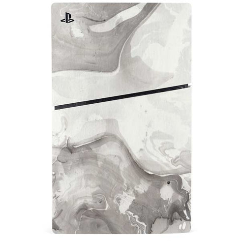 Marbleized Grey PS5 Slim Disk Console Skin