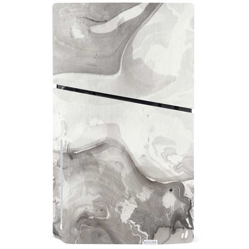 Marbleized Grey PS5 Slim Disk Console Skin
