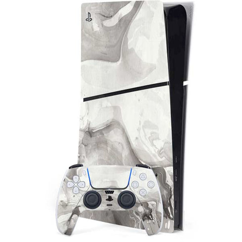 Marbleized Grey PS5 Slim Digital Edition Console Skin