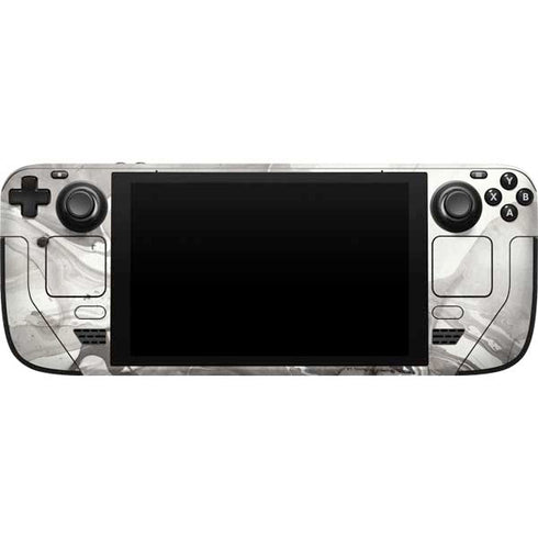 Marbleized Grey Steam Deck Handheld Gaming Computer Skin