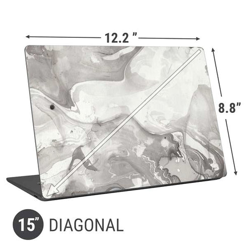 Marbleized Grey Universal Laptop 15in (12.2 x 8.8in) Skin