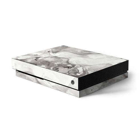 Marbleized Grey Xbox One X Console Skin