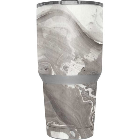 Marbleized Grey Yeti 30oz Rambler Tumbler Skin