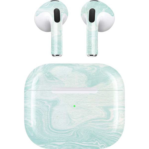 Marbleized Mint Apple AirPods (3rd Gen 2021) Skin