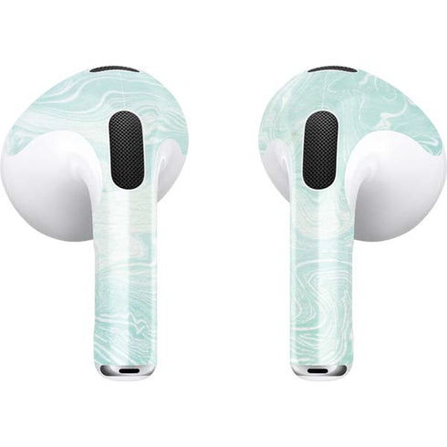 Marbleized Mint Apple AirPods (3rd Gen 2021) Skin