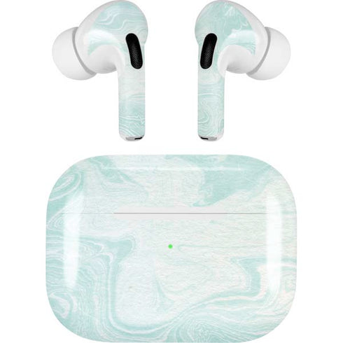 Marbleized Mint Apple AirPods Pro Skin