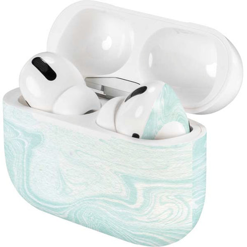Marbleized Mint Apple AirPods Pro Skin