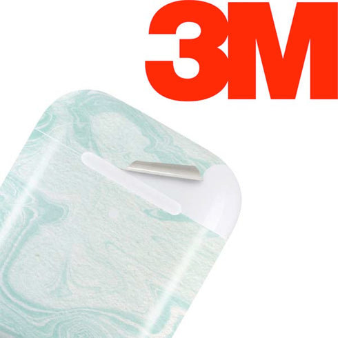 Marbleized Mint Apple AirPods Skin