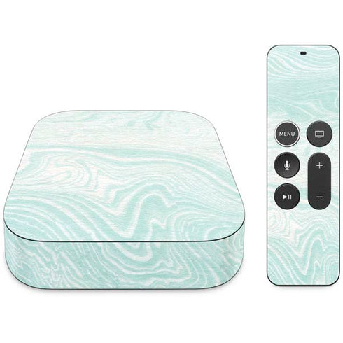 Marbleized Mint Apple TV Skin