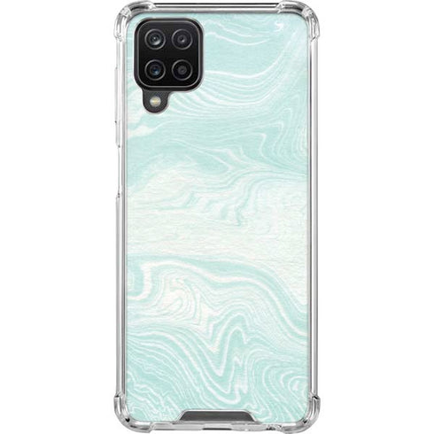 Marbleized Mint Galaxy A12 Clear Case