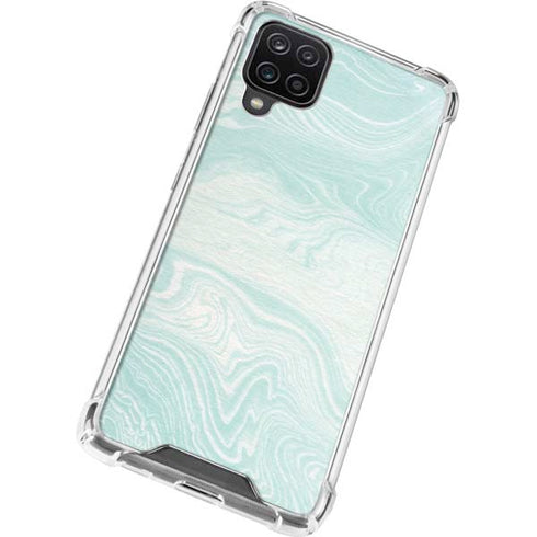 Marbleized Mint Galaxy A12 Clear Case