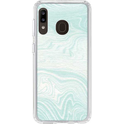 Marbleized Mint Galaxy A20 Clear Case