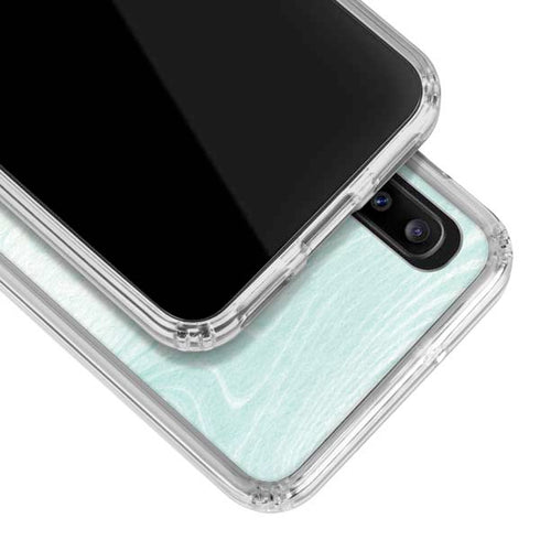 Marbleized Mint Galaxy A20 Clear Case