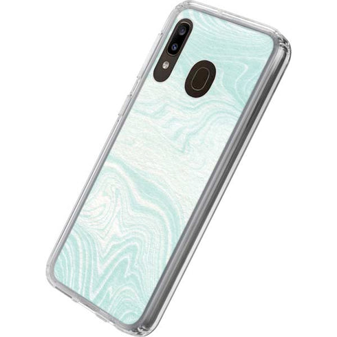 Marbleized Mint Galaxy A20 Clear Case
