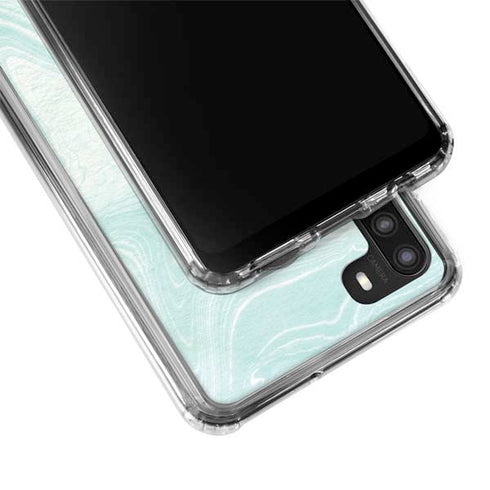 Marbleized Mint Galaxy A21 Clear Case