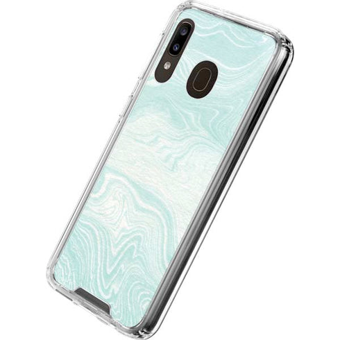 Marbleized Mint Galaxy A30 Clear Case