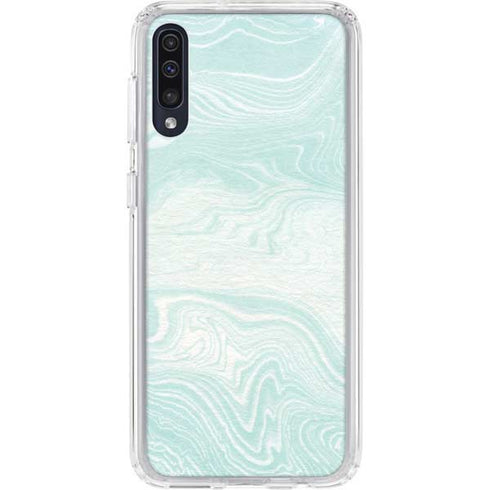 Marbleized Mint Galaxy A50 Clear Case