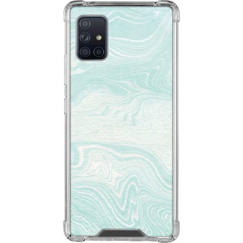Marbleized Mint Galaxy A51 5G Clear Case