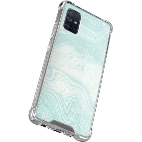 Marbleized Mint Galaxy A51 5G Clear Case