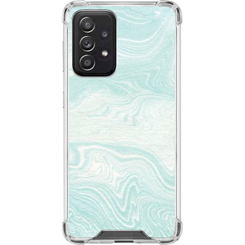 Marbleized Mint Galaxy A52 5G Clear Case