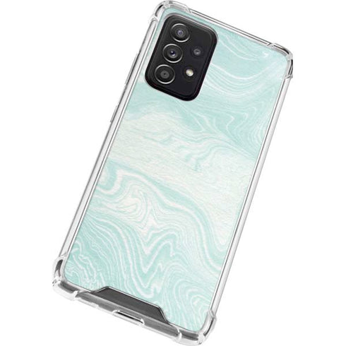 Marbleized Mint Galaxy A52 5G Clear Case