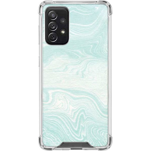 Marbleized Mint Galaxy A72 5G Clear Case