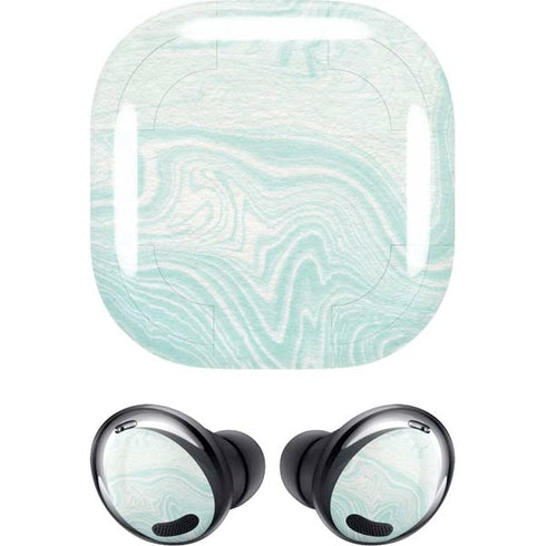 Marbleized Mint Galaxy Buds Pro Skin