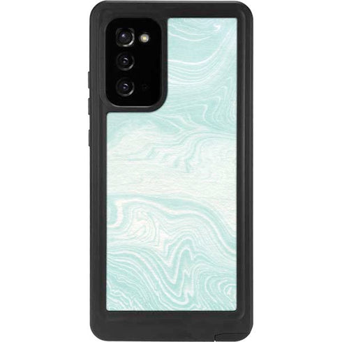 Marbleized Mint Galaxy Note20 5G Waterproof Case