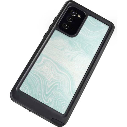 Marbleized Mint Galaxy Note20 5G Waterproof Case