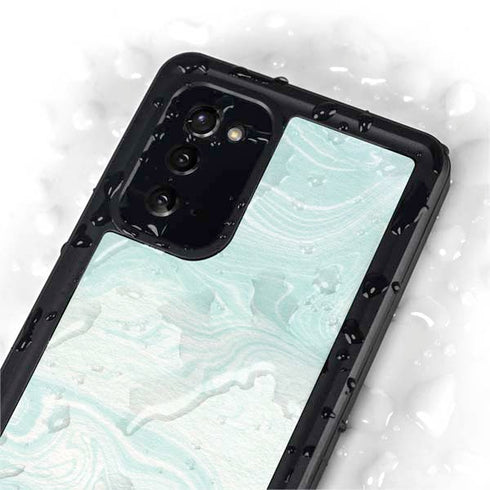 Marbleized Mint Galaxy Note20 5G Waterproof Case