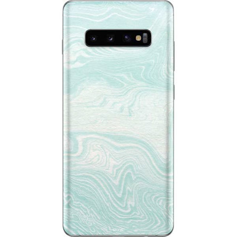 Marbleized Mint Galaxy S10 Plus Skin