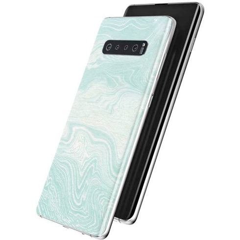Marbleized Mint Galaxy S10 Skin