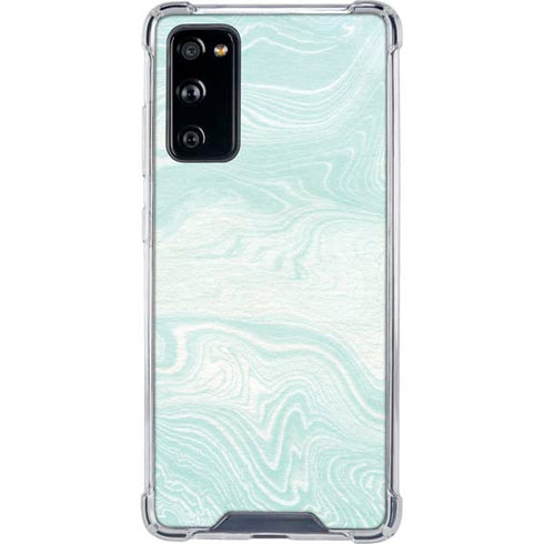 Marbleized Mint Galaxy S20 FE Clear Case