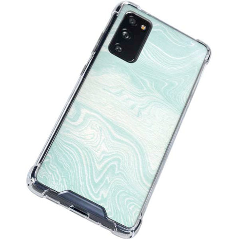 Marbleized Mint Galaxy S20 FE Clear Case