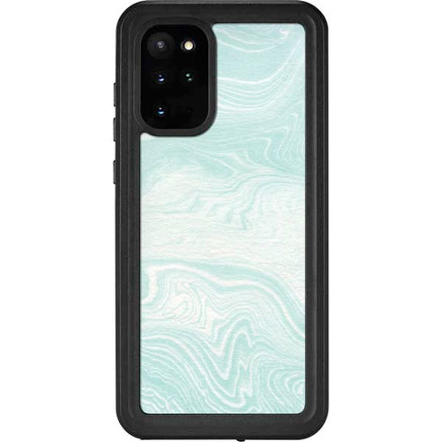 Marbleized Mint Galaxy S20 Plus Waterproof Case
